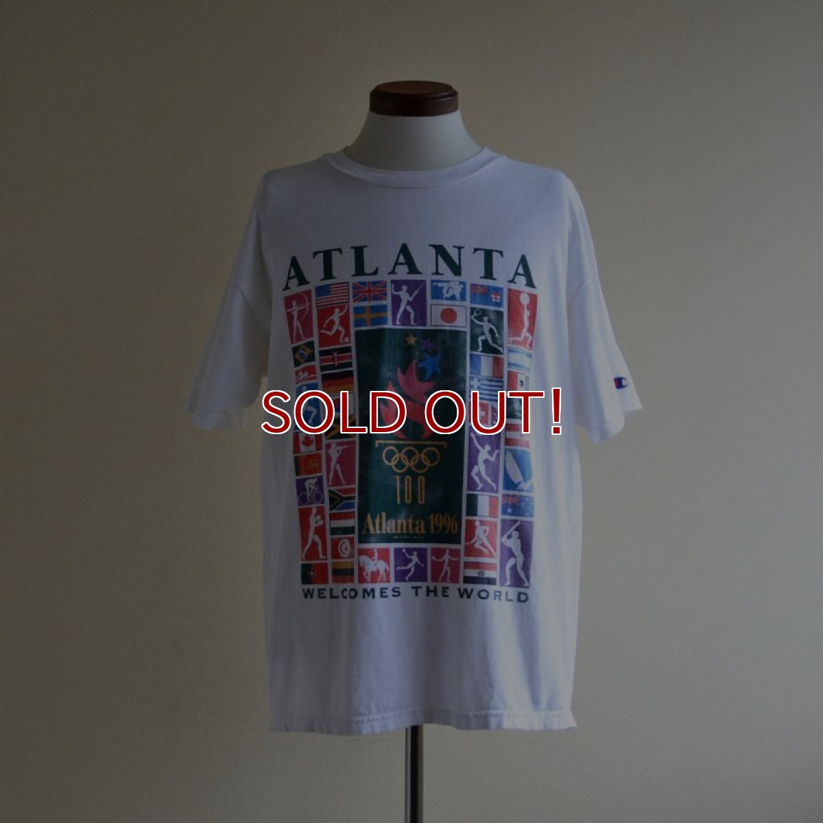 画像1: 1990s Champion ATLANTA1996 プリントTシャツ　 表記L  (1)