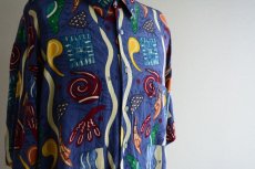 画像8: Pierre Cardin 総柄レーヨンシャツ　 表記XL  (8)