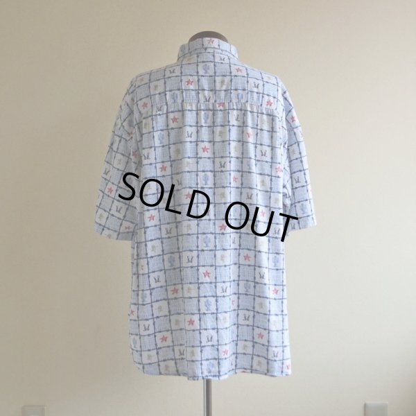 画像3: 1990s BARN FLY ウエスタン柄コットンBDシャツ  表記L