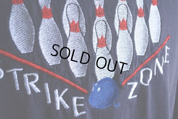 画像8: 1990s〜 STRIKE ZONE ボウリング刺繍Tシャツ　 表記XL 