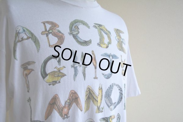 画像7: 1990s BIRD ALPHABET Tシャツ　 実寸L 