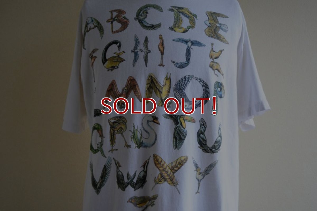 画像6: 1990s BIRD ALPHABET Tシャツ　 実寸L  (6)