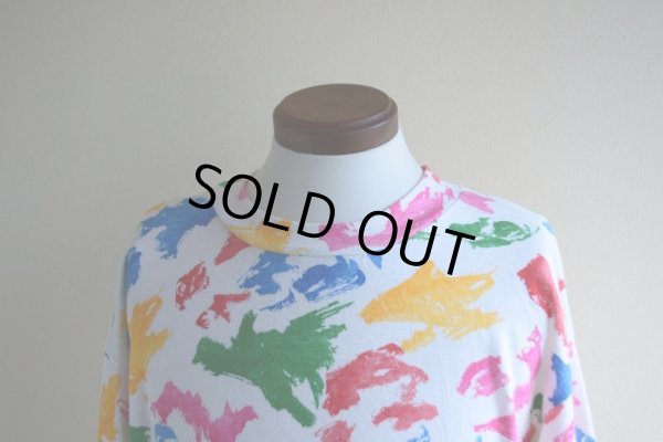 画像5: 1990s カラフル総柄Tシャツ　 実寸L 