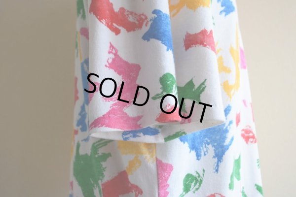 画像8: 1990s カラフル総柄Tシャツ　 実寸L 