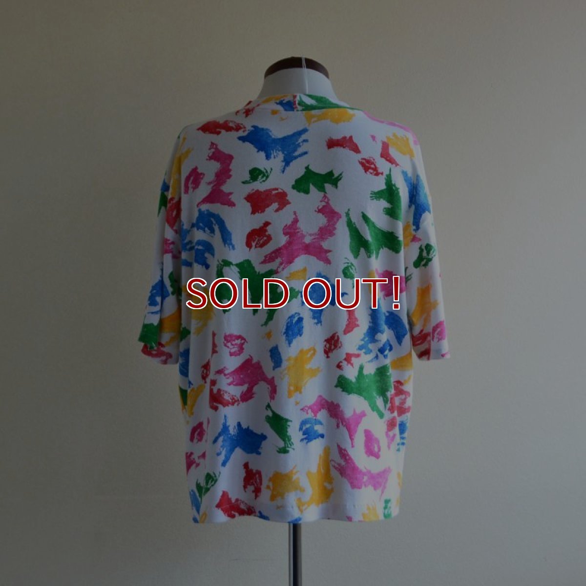 画像3: 1990s カラフル総柄Tシャツ　 実寸L  (3)