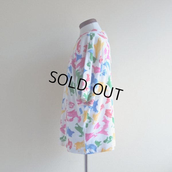 画像4: 1990s カラフル総柄Tシャツ　 実寸L 