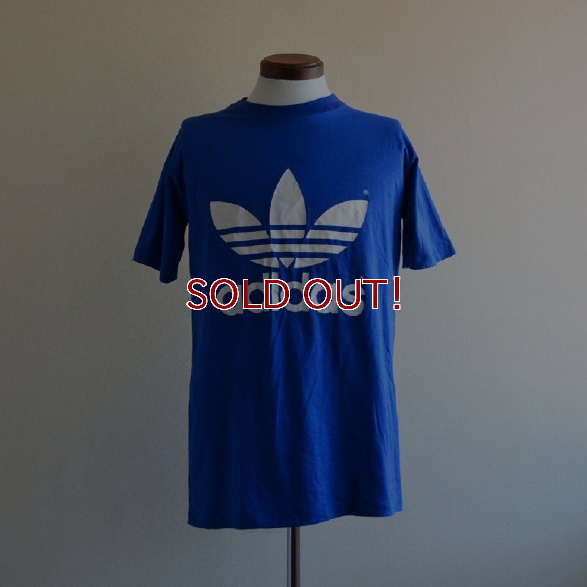 画像1: 1980s adidas トレフォイルTシャツ　 両面プリント　 表記L  (1)