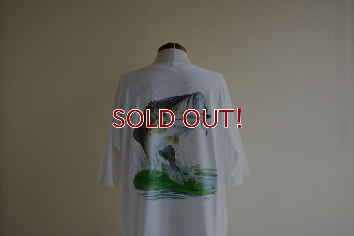 画像10: 1990s T.S.F. ORIGINALS ブラックバスTシャツ　 MADE IN USA　 表記XXL  (10)