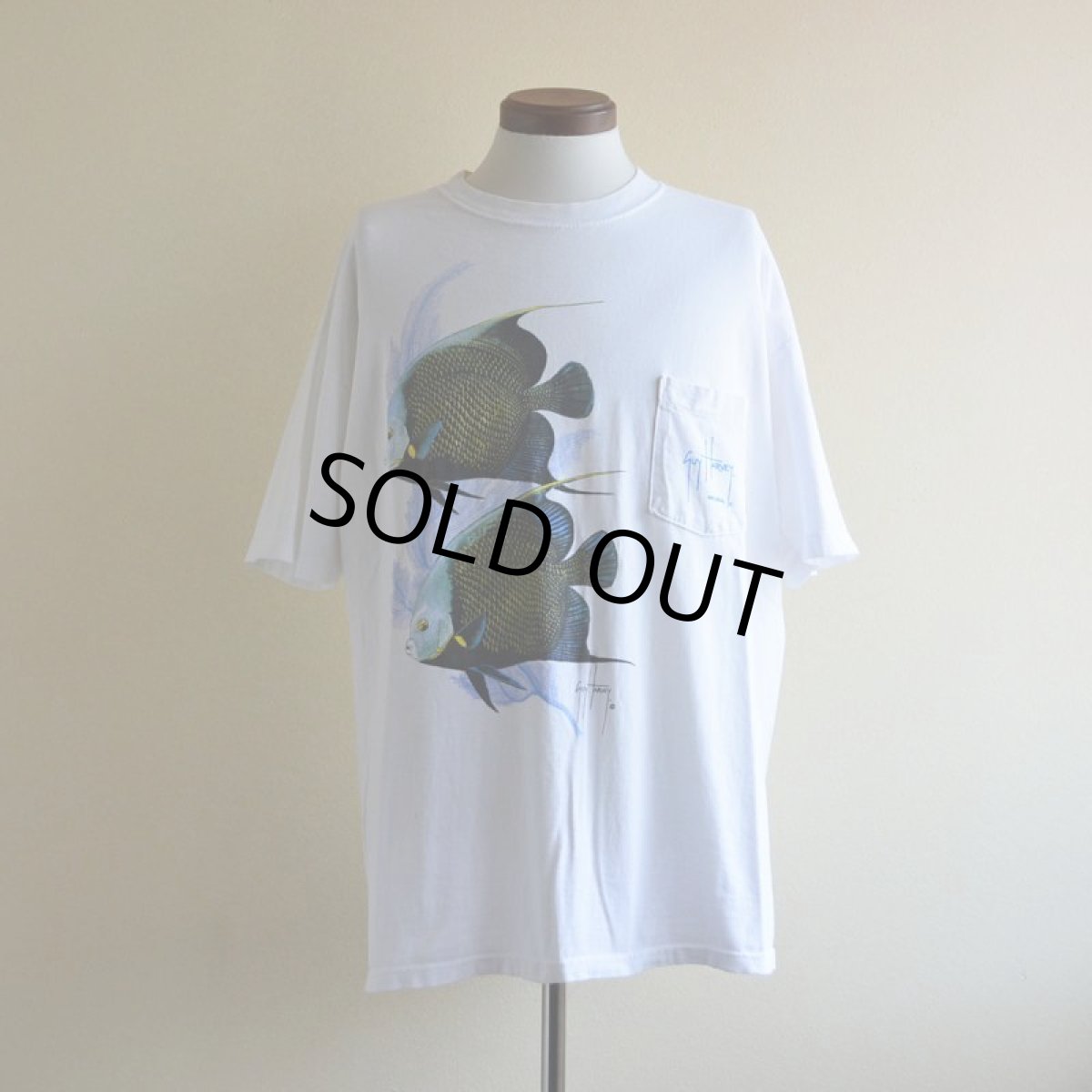 画像1: 1990s GUY HARVEY ポケットTシャツ　 MADE IN USA　 表記XL  (1)