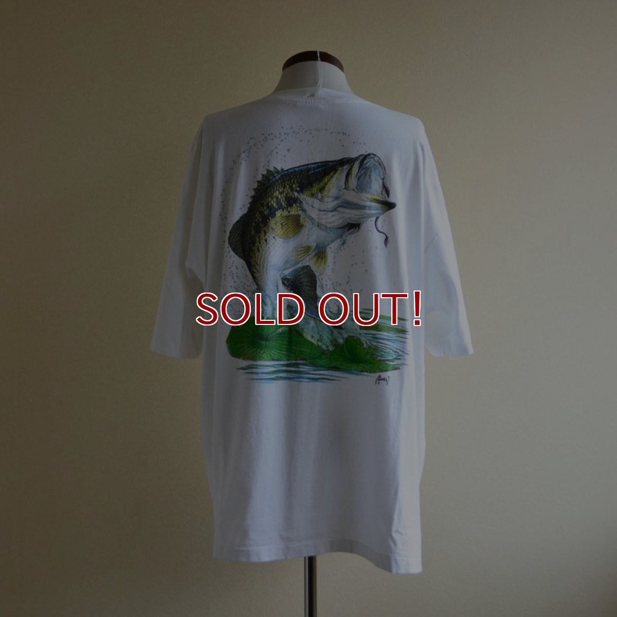 画像1: 1990s T.S.F. ORIGINALS ブラックバスTシャツ　 MADE IN USA　 表記XXL  (1)