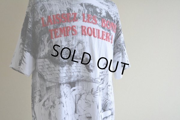 画像7: 1990s LAISSEZ LES BONS TEMPS ROULER 総柄プリントTシャツ　 MADE IN USA　 表記L 
