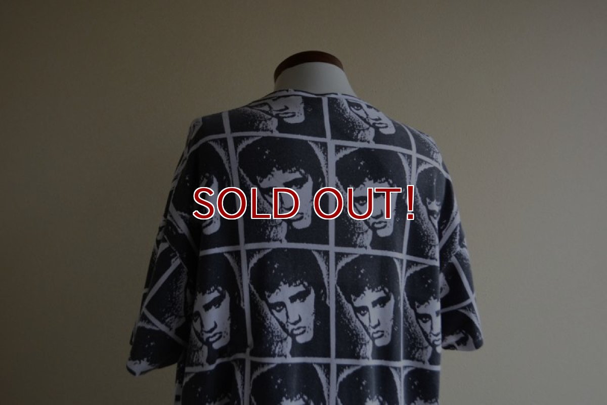 画像10: 1990s ELVIS PRESLEY 総柄プリントTシャツ　 実寸L  (10)