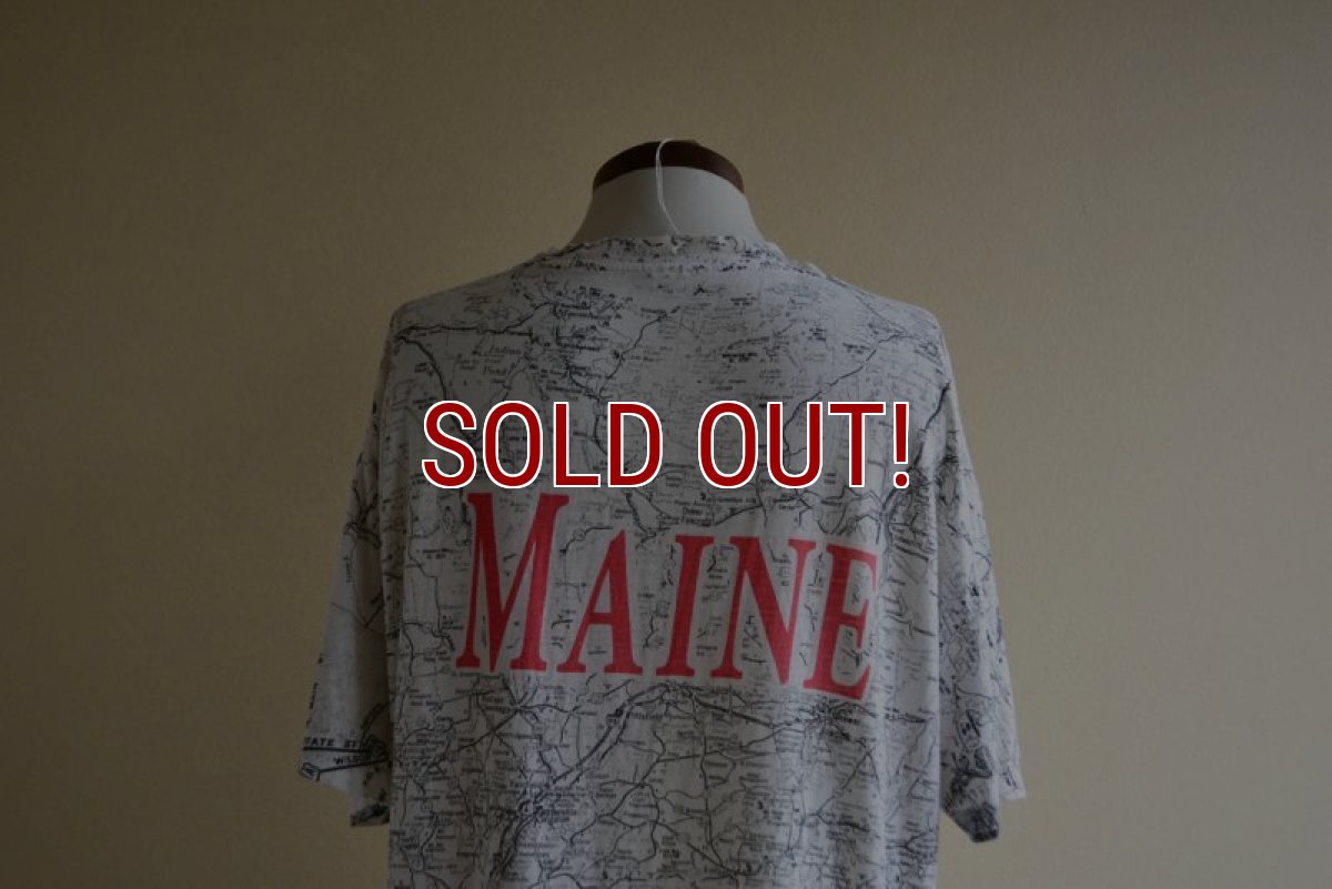 画像11: 1990s MAINE マップTシャツ　 表記L  (11)