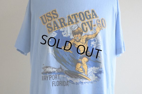 画像8: 1980s USS SARATOGA CV-60 プリントTシャツ　 実寸L 