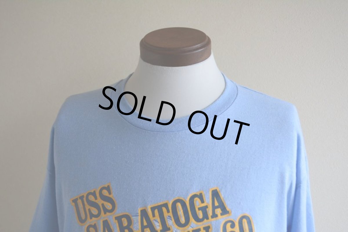 画像7: 1980s USS SARATOGA CV-60 プリントTシャツ　 実寸L  (7)