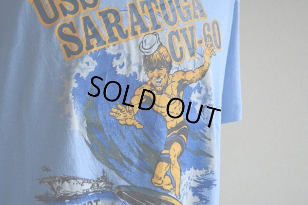 画像9: 1980s USS SARATOGA CV-60 プリントTシャツ　 実寸L 