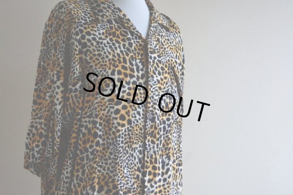 画像10: 1990s ヒョウ柄 レーヨンシャツ  表記XL