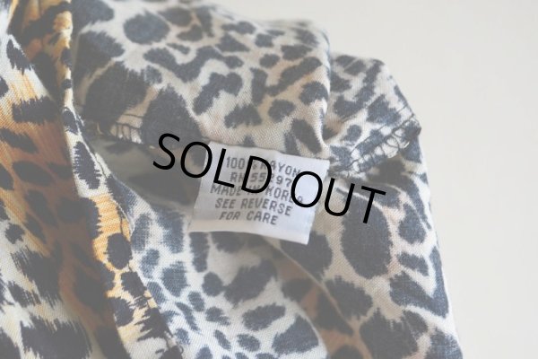 画像6: 1990s ヒョウ柄 レーヨンシャツ  表記XL
