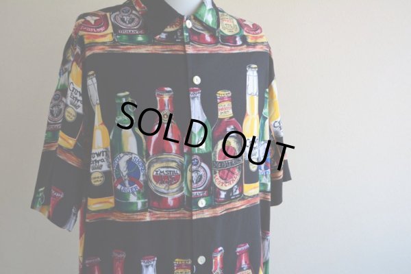 画像8: 1990s ビール柄 コットンシャツ  MADE IN USA  表記L