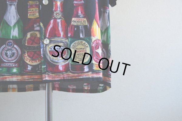 画像10: 1990s ビール柄 コットンシャツ  MADE IN USA  表記L