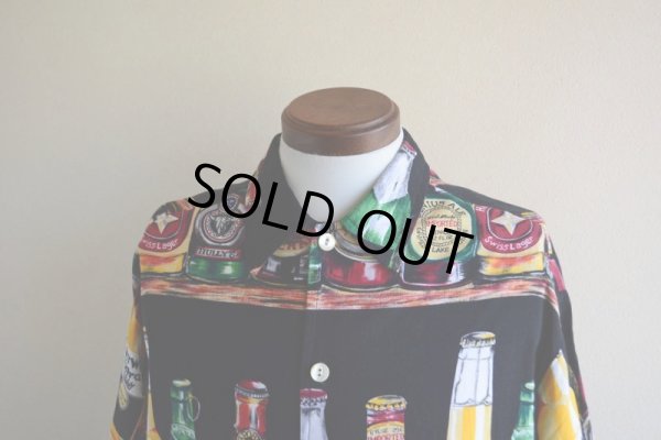 画像7: 1990s ビール柄 コットンシャツ  MADE IN USA  表記L