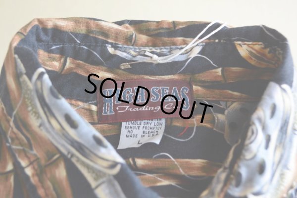 画像5: 1990s HIGH SEAS フライフィッシング柄 コットンシャツ　 MADE IN USA　 表記L 