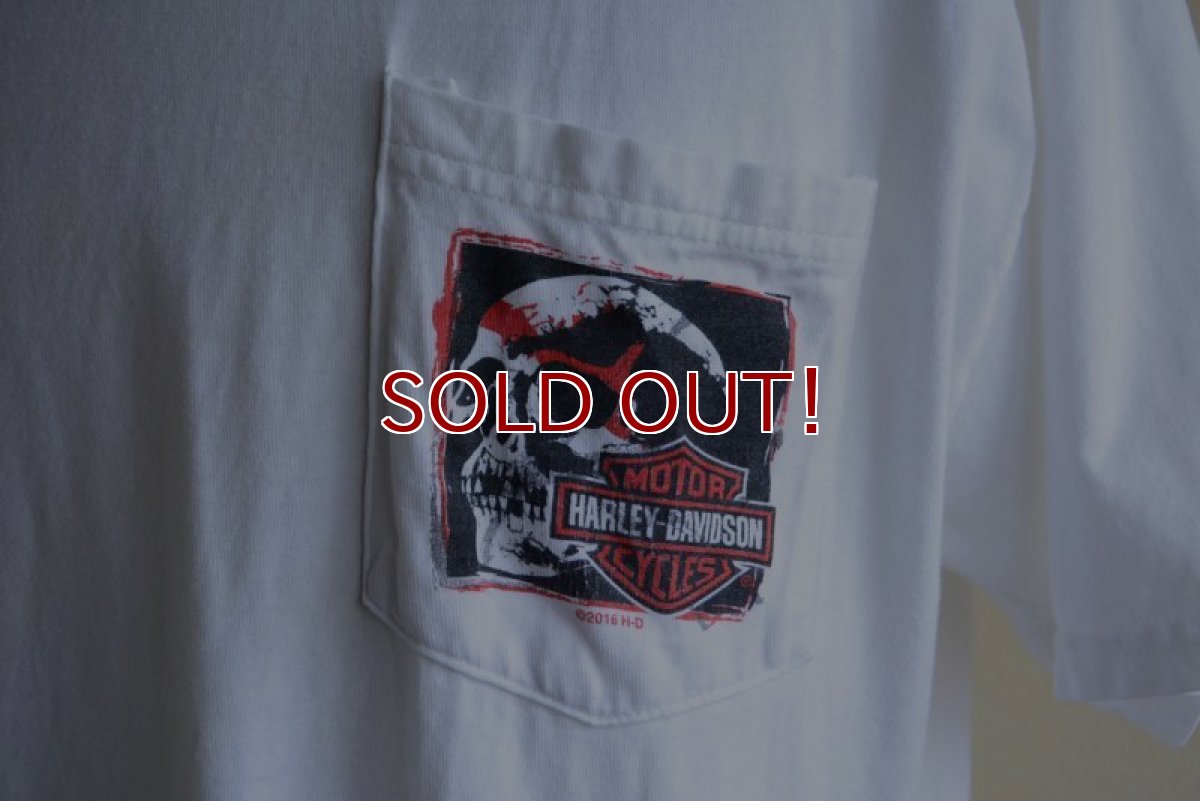 画像6: 2000s〜 HARLEY-DAVIDSON ポケットTシャツ　 実寸L  (6)
