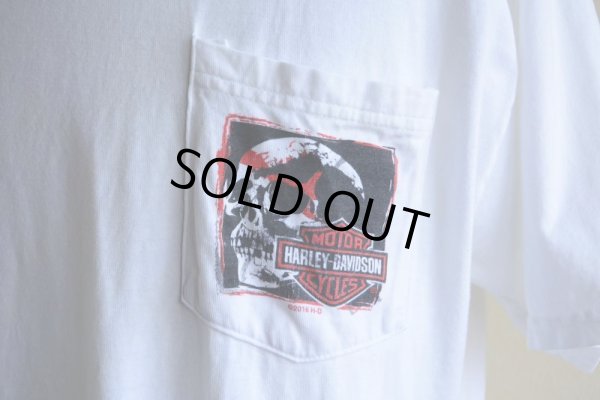 画像6: 2000s〜 HARLEY-DAVIDSON ポケットTシャツ　 実寸L 