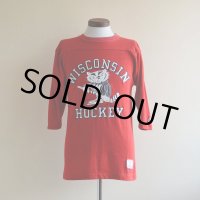 1980s Champion フットボールTシャツ　 WISCONSIN HOCKEY　 表記S 