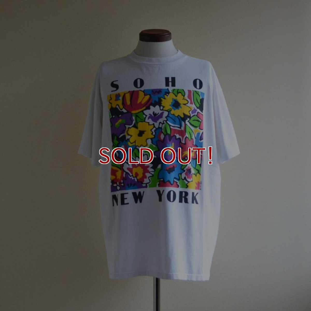 画像1: 1990s SOHO NEW YORK アートTシャツ　 MADE IN USA　 表記XL  (1)