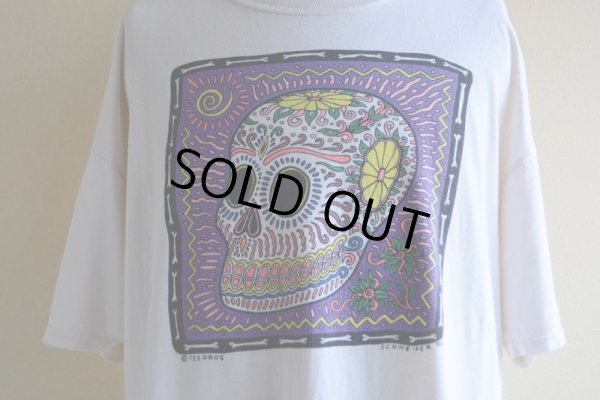 画像7: 1990s TESOROS カラベラアートTシャツ　 表記XL 