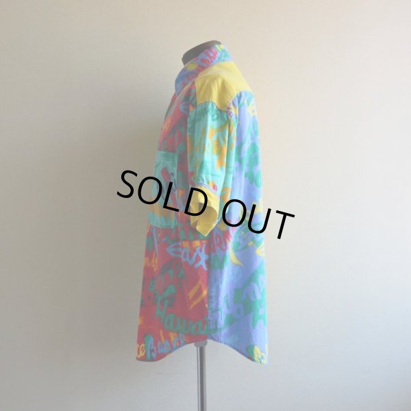 画像4: NAF NAF 総柄半袖シャツ　 MADE IN FRANCE　 実寸ML 