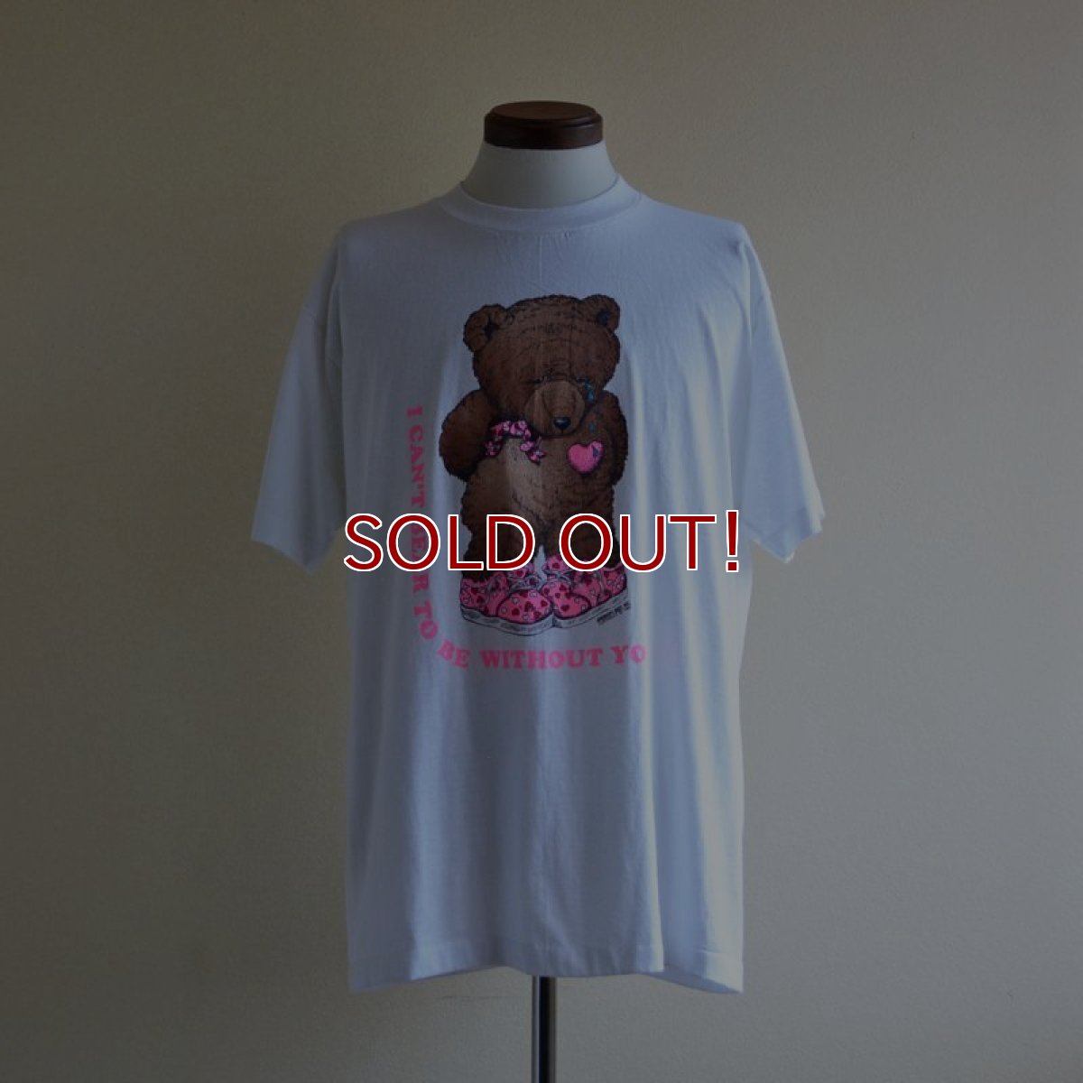 画像1: 1990s 寂しがり屋のクマちゃんTシャツ　 MADE IN USA　 表記XL  (1)
