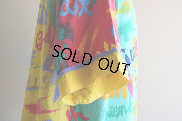 画像10: NAF NAF 総柄半袖シャツ　 MADE IN FRANCE　 実寸ML 