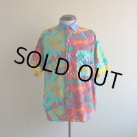 NAF NAF 総柄半袖シャツ　 MADE IN FRANCE　 実寸ML 
