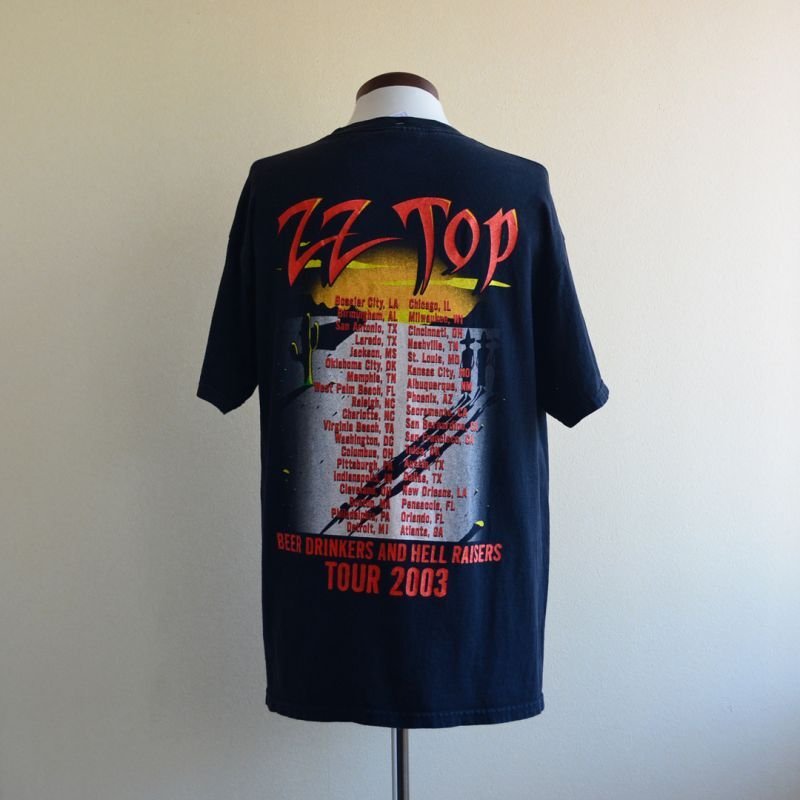 03 ZZ TOP BEER DRINKERS AND HELL RAISERS TOUR Tシャツ 表記L - 古着