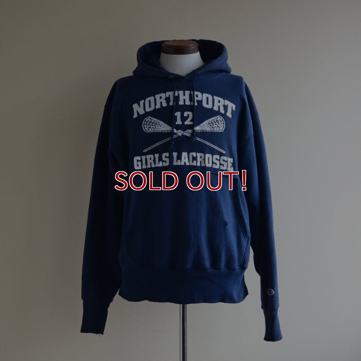 画像1: 2000s Champion リバースウィーブパーカー　 NORTHPORT GIRLS LACROSSE　 表記M  (1)