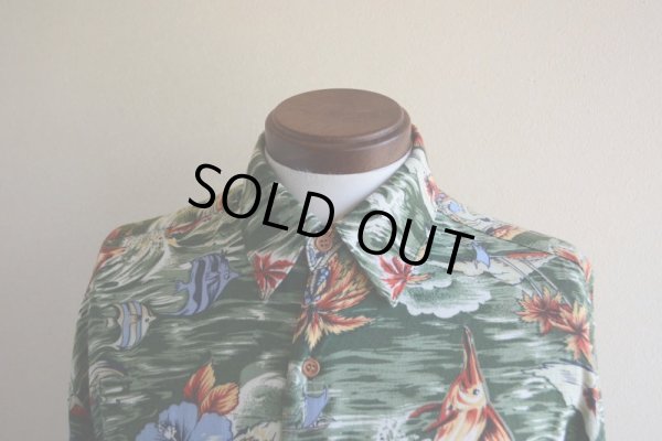 画像6: 1990s HANA BAY レーヨンアロハシャツ  表記M