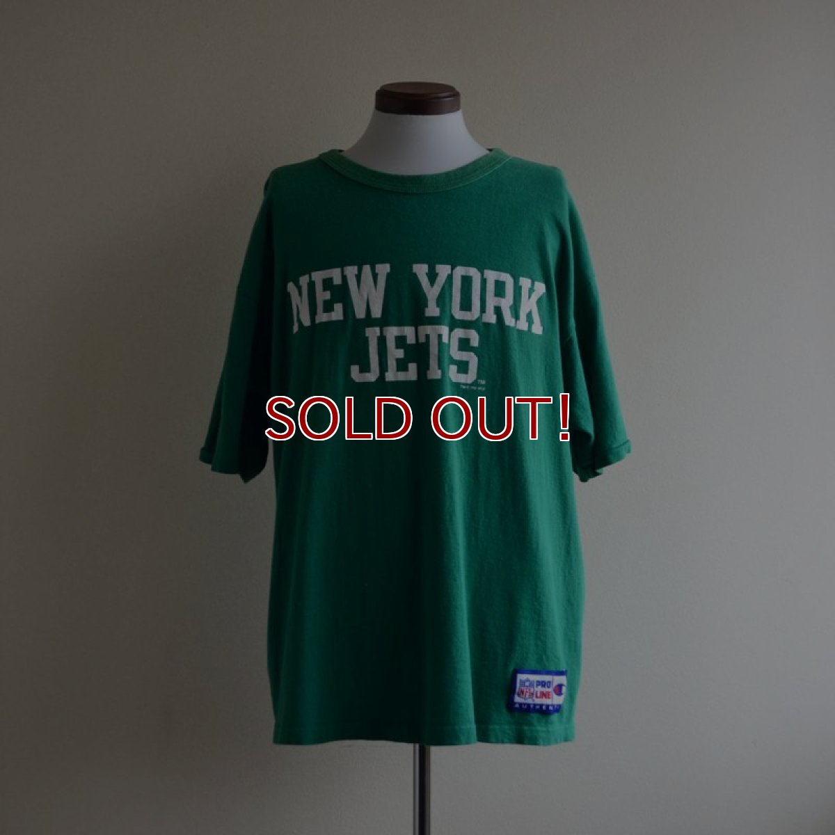 画像1: 1990s Champion NFL NEW YORK JETS プリントTシャツ　 MADE IN USA　 表記XL  (1)
