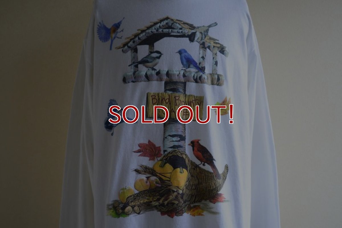 画像8: 2000s Bird Bounty CAFE L/S Tシャツ　 表記L  (8)