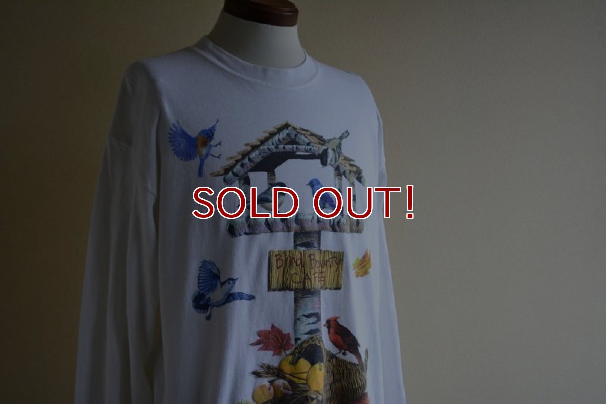 画像7: 2000s Bird Bounty CAFE L/S Tシャツ　 表記L  (7)