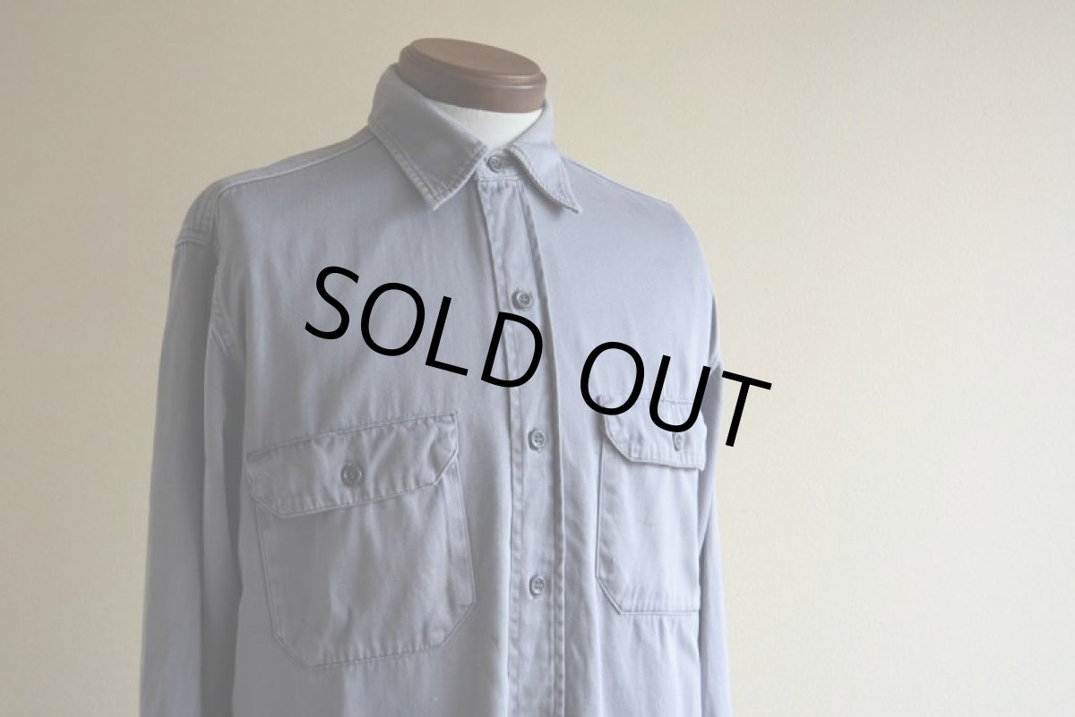 画像8: 1950s〜 PENNEY'S BIGMAC マチ付きワークシャツ　 ARMY CLOTH　 実寸L  (8)