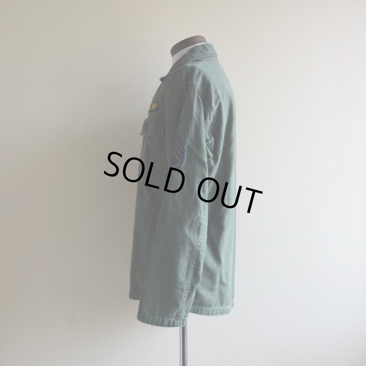 画像4: 1950s US.ARMY OG107 ユーティリティシャツ　 1st初期　 表記S  (4)