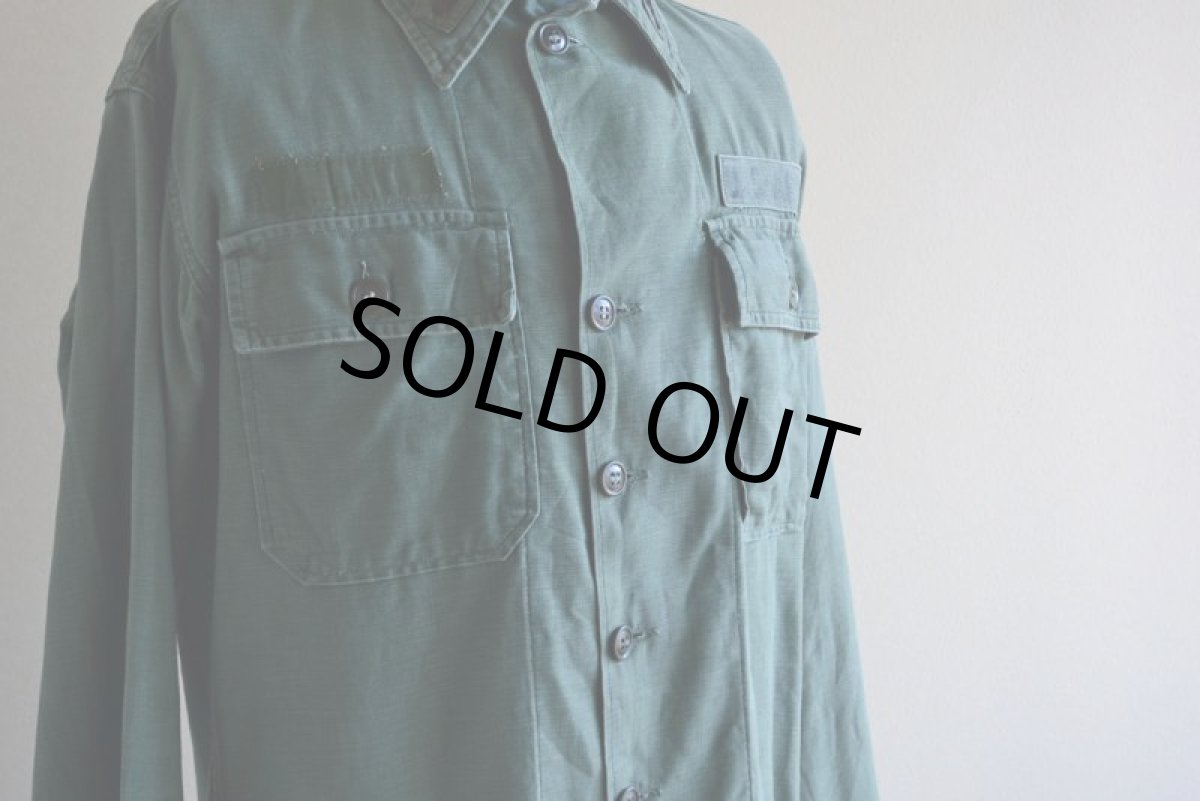 画像9: 1960s US.ARMY OG107 ユーティリティシャツ　 1st後期　 実寸M  (9)