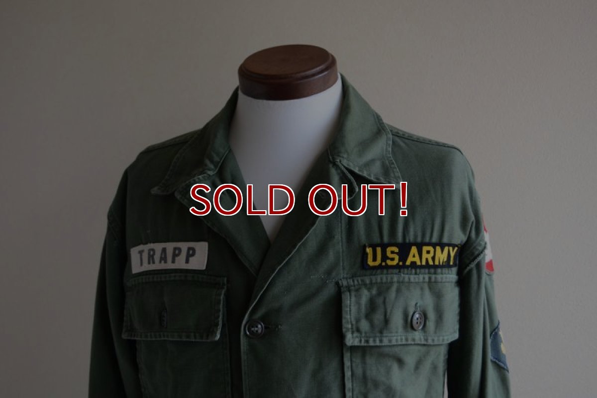 画像7: 1960s US.ARMY OG107 ユーティリティシャツ　 1st後期　 表記S  (7)