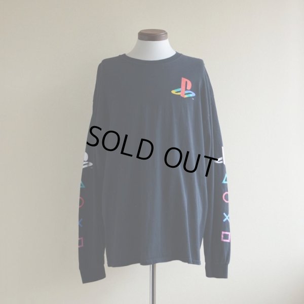 画像1: PlayStation ロゴプリント L/S Tシャツ　 表記L 