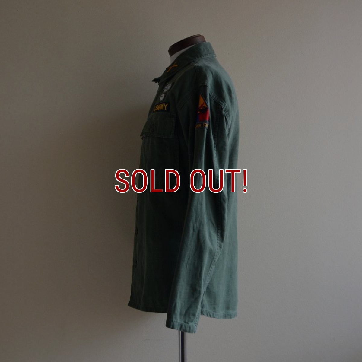 画像4: 1950s US.ARMY OG107 ユーティリティシャツ　 1st初期　 実寸M  (4)