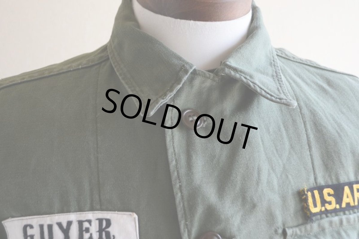 画像7: 1950s US.ARMY OG107 ユーティリティシャツ　 1st初期　 表記S  (7)