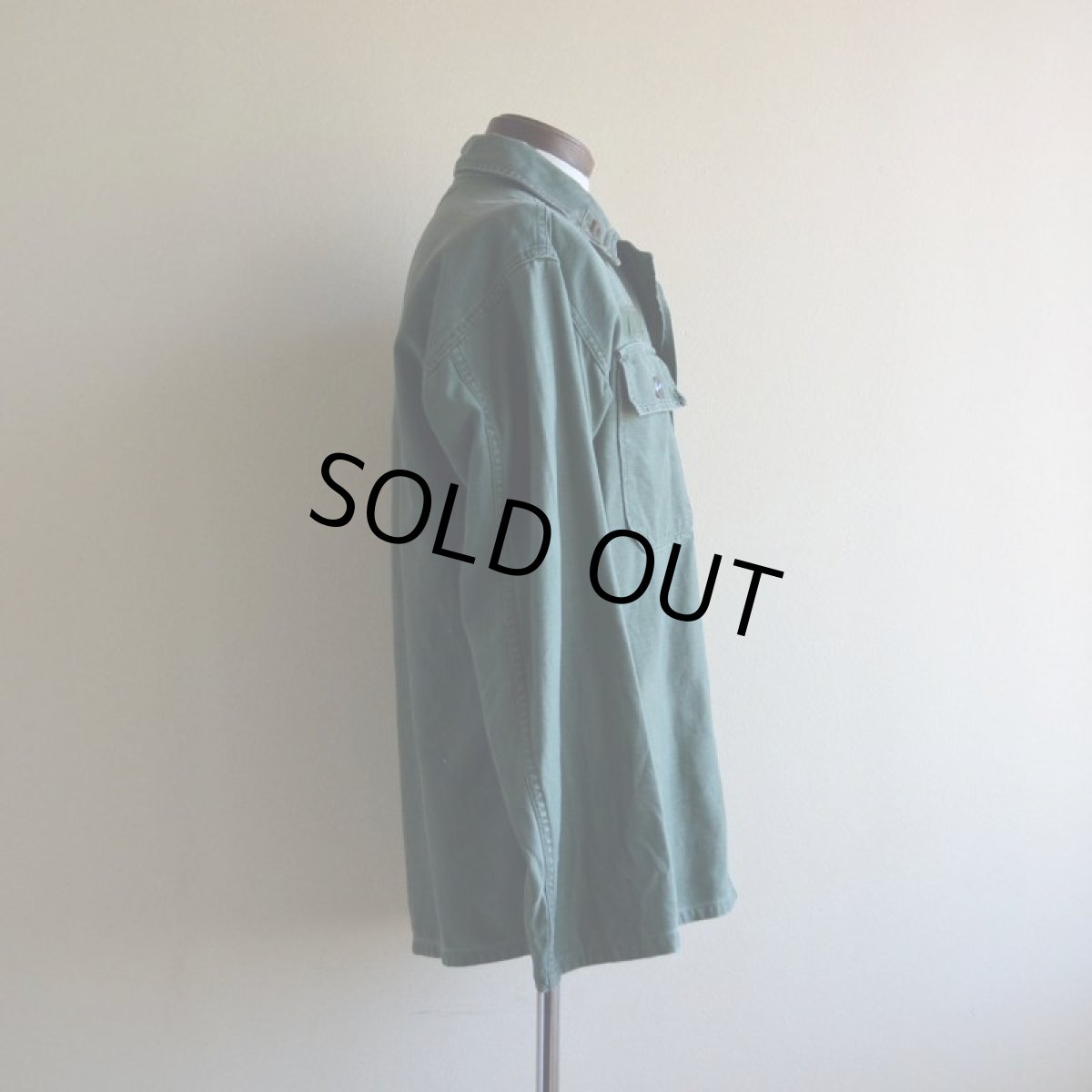 画像2: 1960s US.ARMY OG107 ユーティリティシャツ　 1st後期　 実寸M  (2)