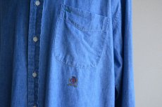 画像7: 1990s TOMMY JEANS シャンブレーシャツ　 表記L  (7)